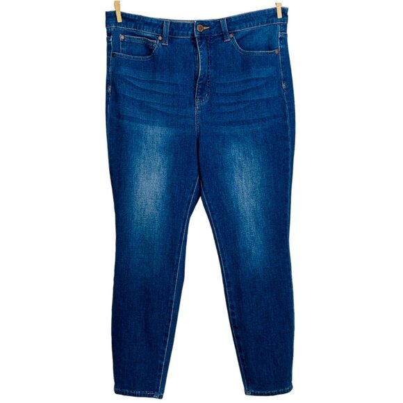 Soft Surroundings Womens High Rise Jeans Slim Leg Stretch Petite Size 14P - Picture 2 of 13